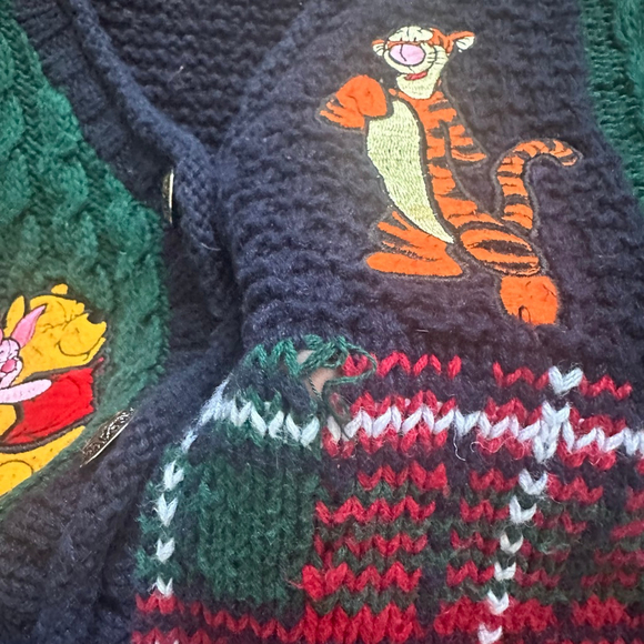 Vintage Disney Winnie The Pooh Knit Cardigan Sweater Large - Picture 9 of 9